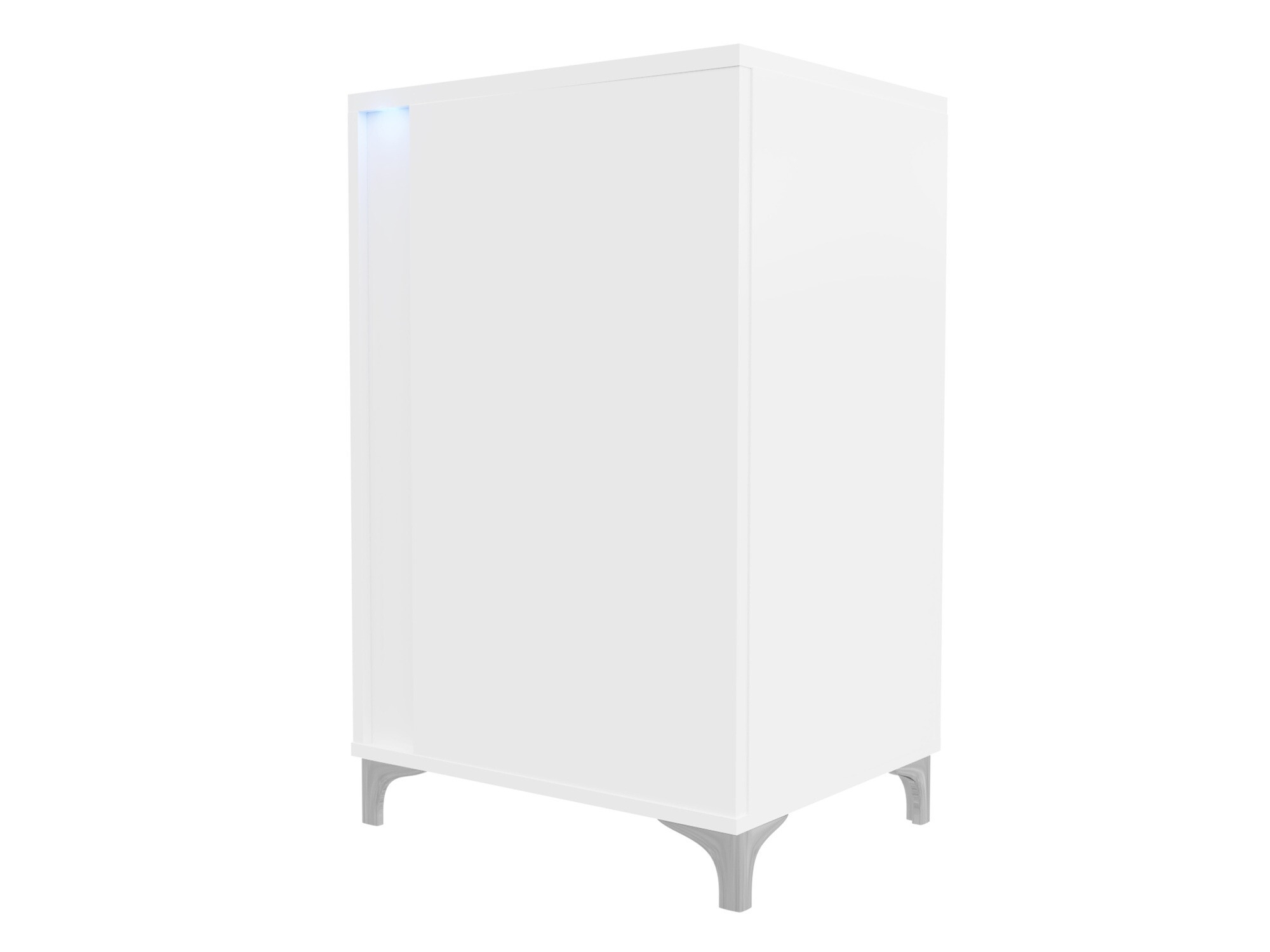 Sideboard Florem (Weiss + Weiss glänzend)