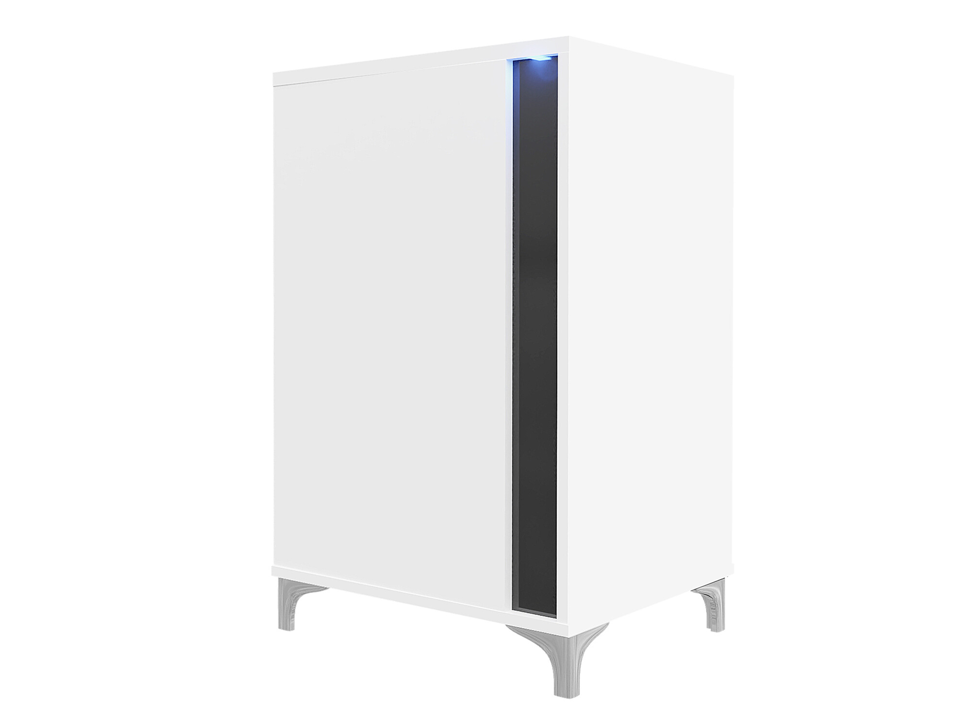 Sideboard Livseri 101 (Weiss + Weiss glänzend + Schwarz glänzend)