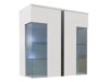 Sideboard Livseri 104 (Weiss + Weiss glänzend + Schwarz glänzend)