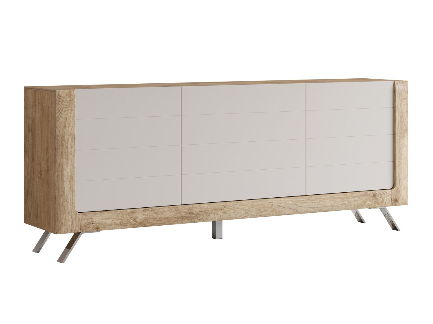 Sideboard Sovera 103 (Goldene Eichenholzoptik + Kaschmir)