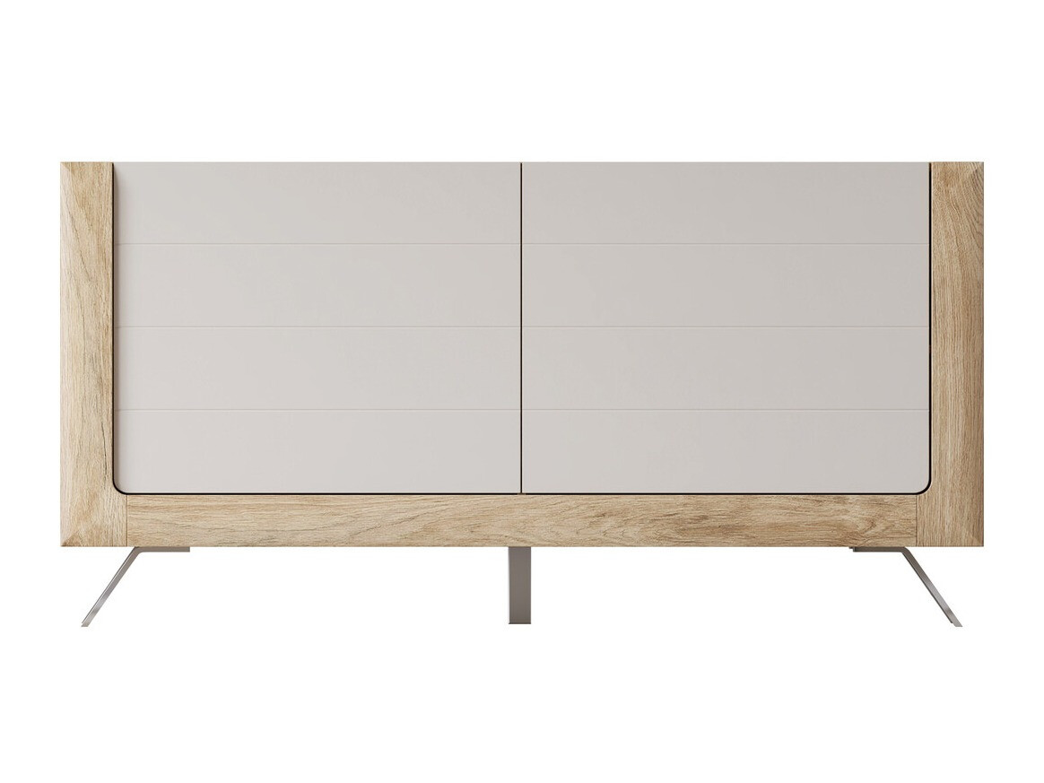Sideboard Sovera 107 (Goldene Eichenholzoptik + Kaschmir)