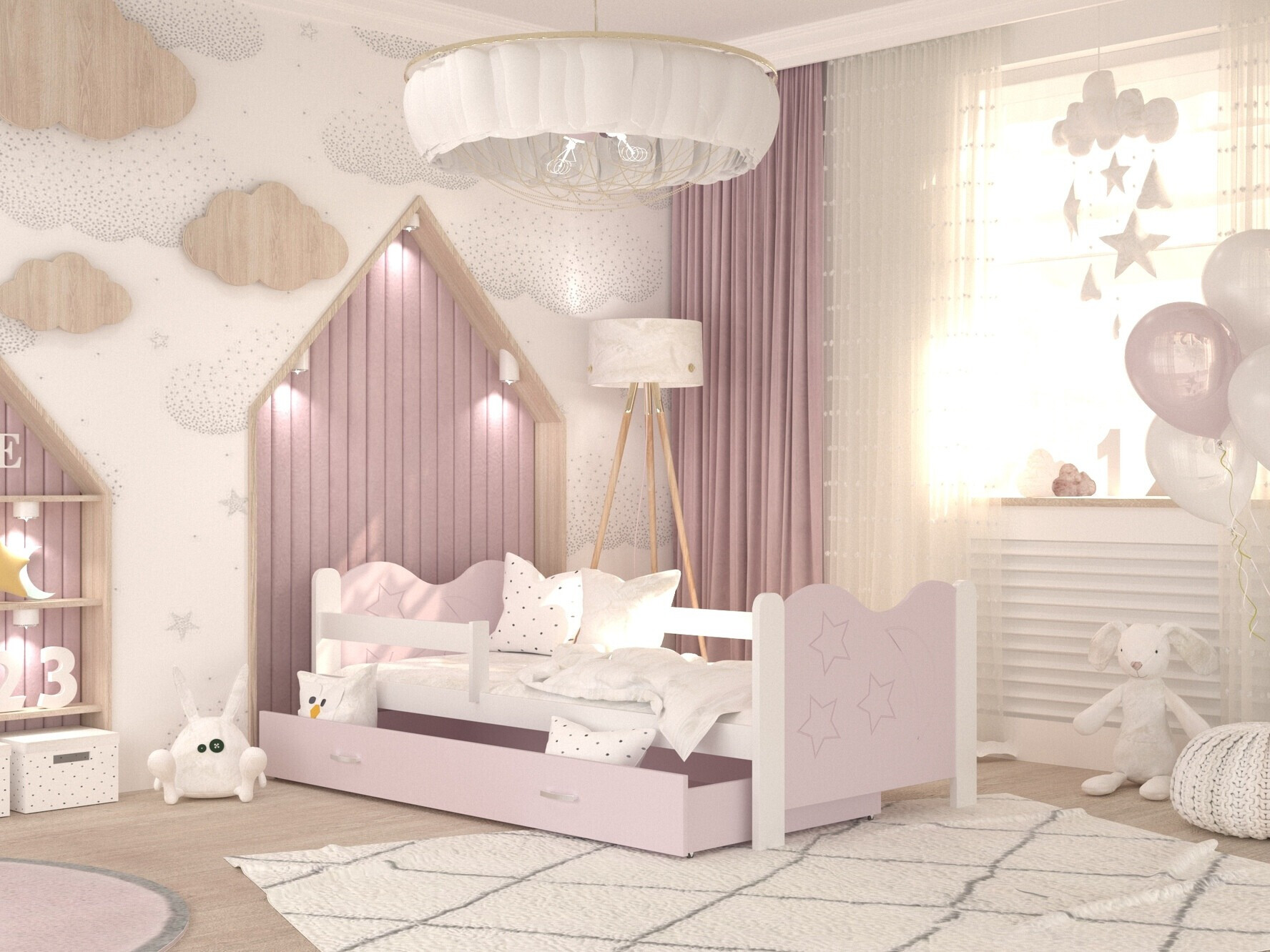 Bett Aurora 124 (Weiss)
