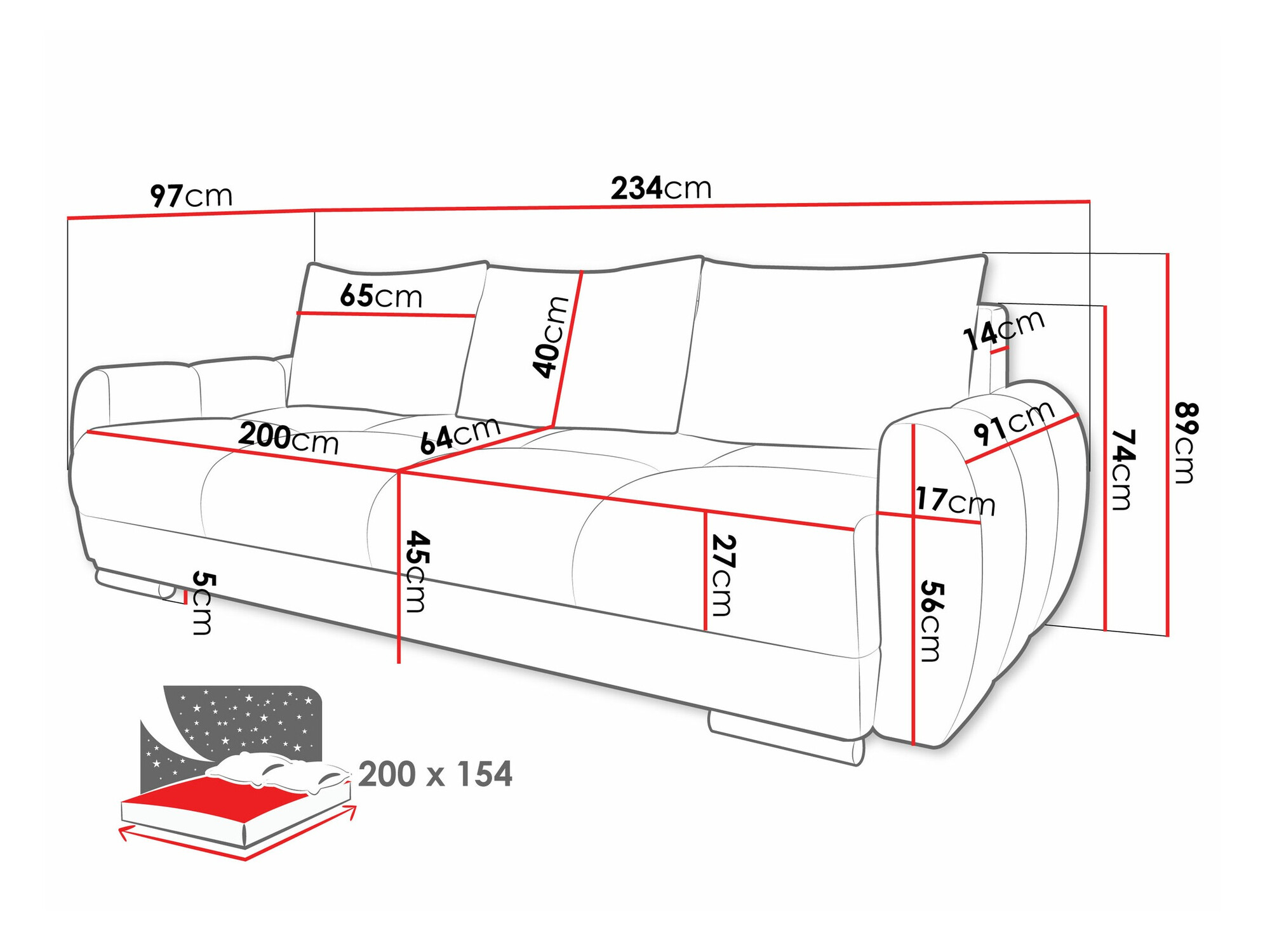 Schlafsofa Signis III (Velo 635)