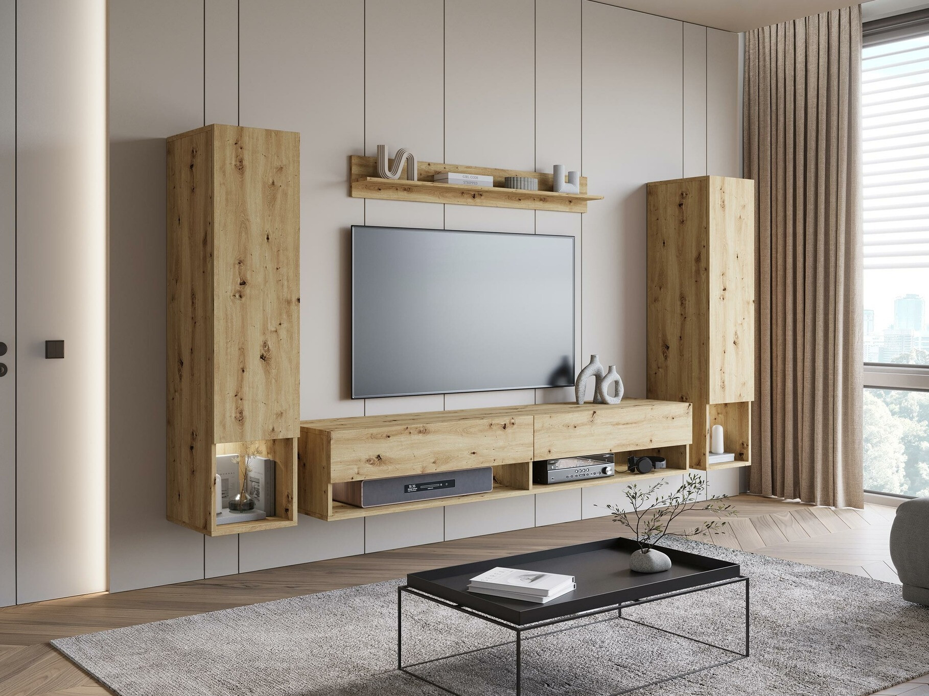 Wohnzimmer-Sets Sarasota 176 (Artisan Eichenholzoptik)