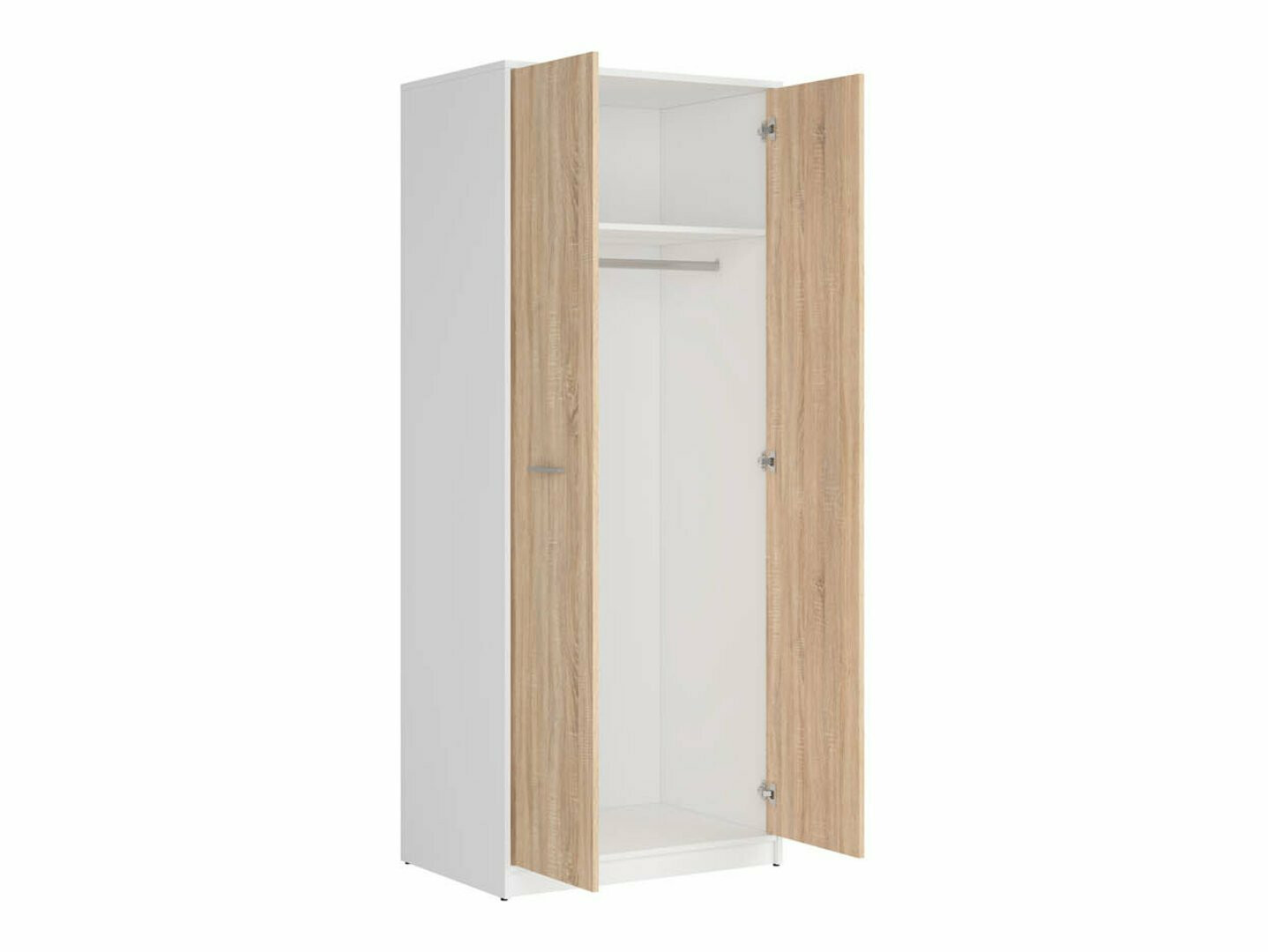 Kleiderschrank Novsore 120 (Weiss + Sonoma-Eiche)