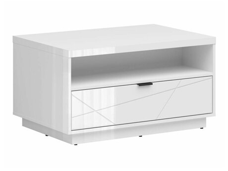 Couchtisch Fivale 117 (Weiss glänzend + Weiss)