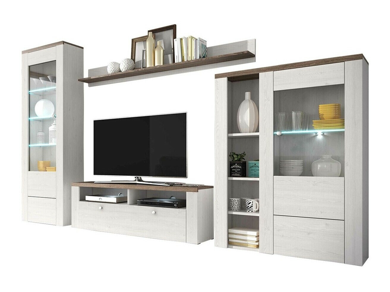 Wohnzimmer-Set Salelbo 100 (Sibu-Lärche + Trüffel eiche)