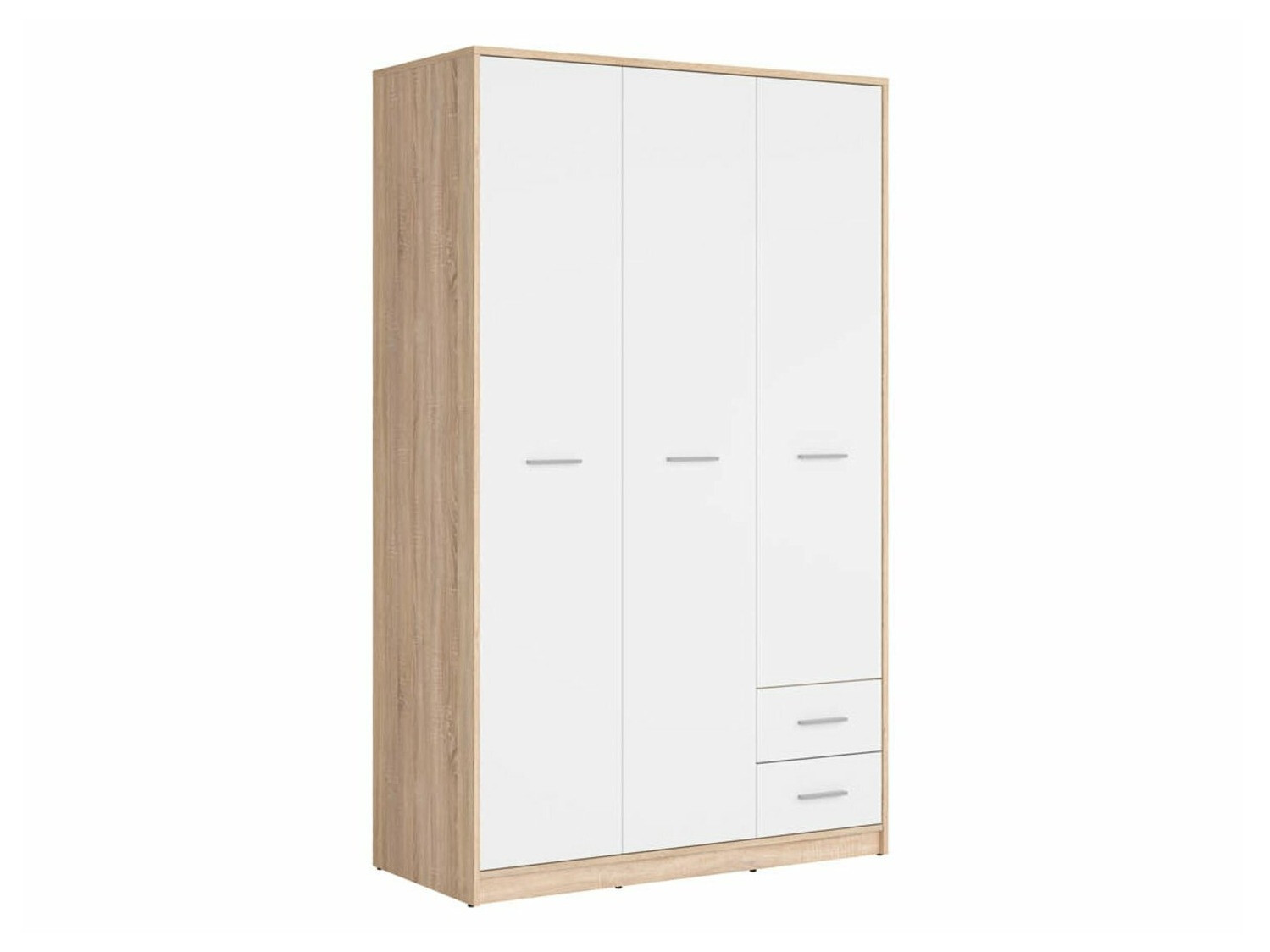 Kleiderschrank Novsore 134 (Sonoma-Eiche + Weiss)