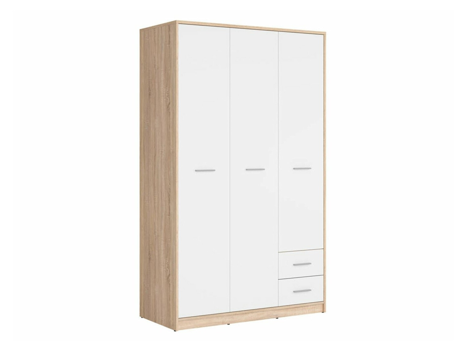 Kleiderschrank Novsore 134 (Sonoma-Eiche + Weiss)
