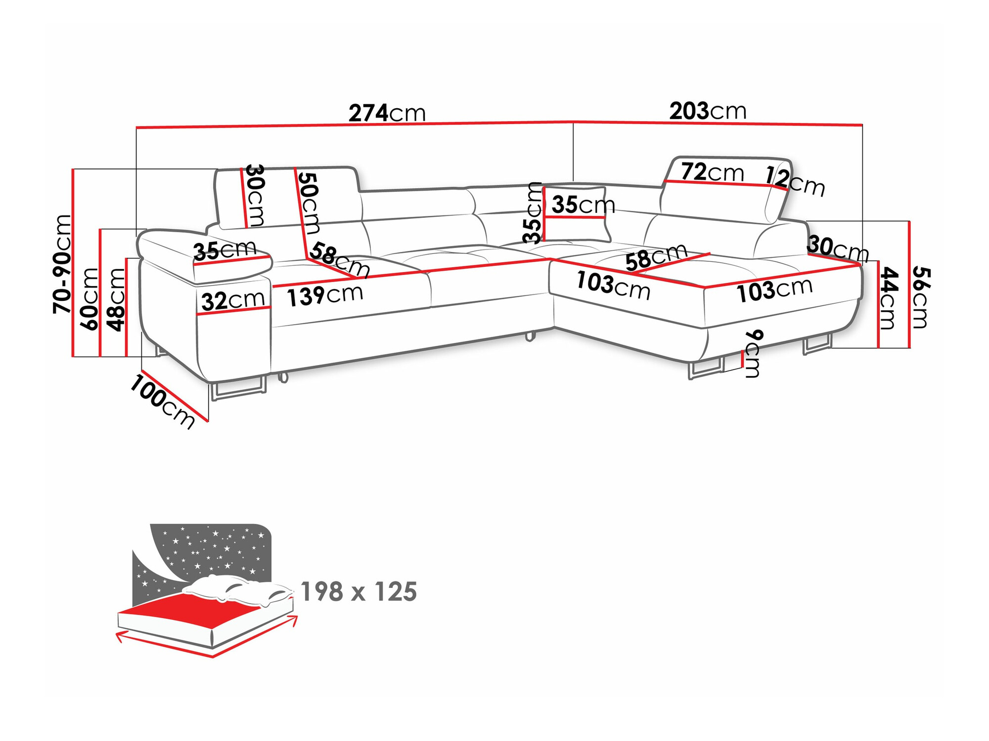 Ecksofa Comfivo Eliferu 100 (Manila 16)