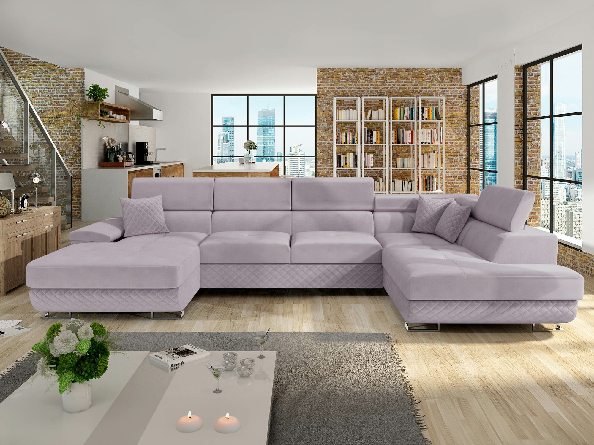 Ecksofa Comfivo Ruta V (Prestige 2765 Karo + Prestige 2765)