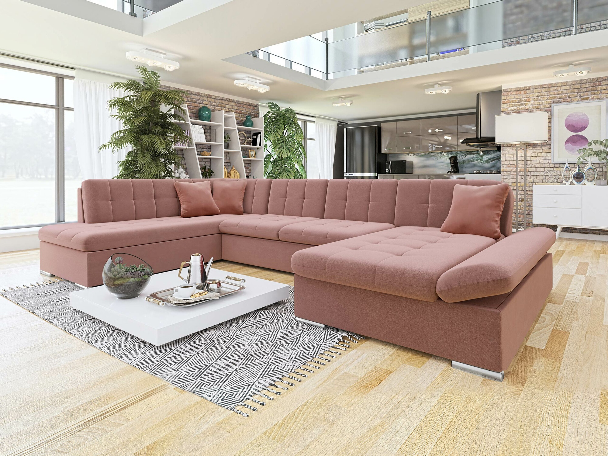 Ecksofa Comfivo Tilia II (Venus Velvet 2918 + Magic Velet 2258)