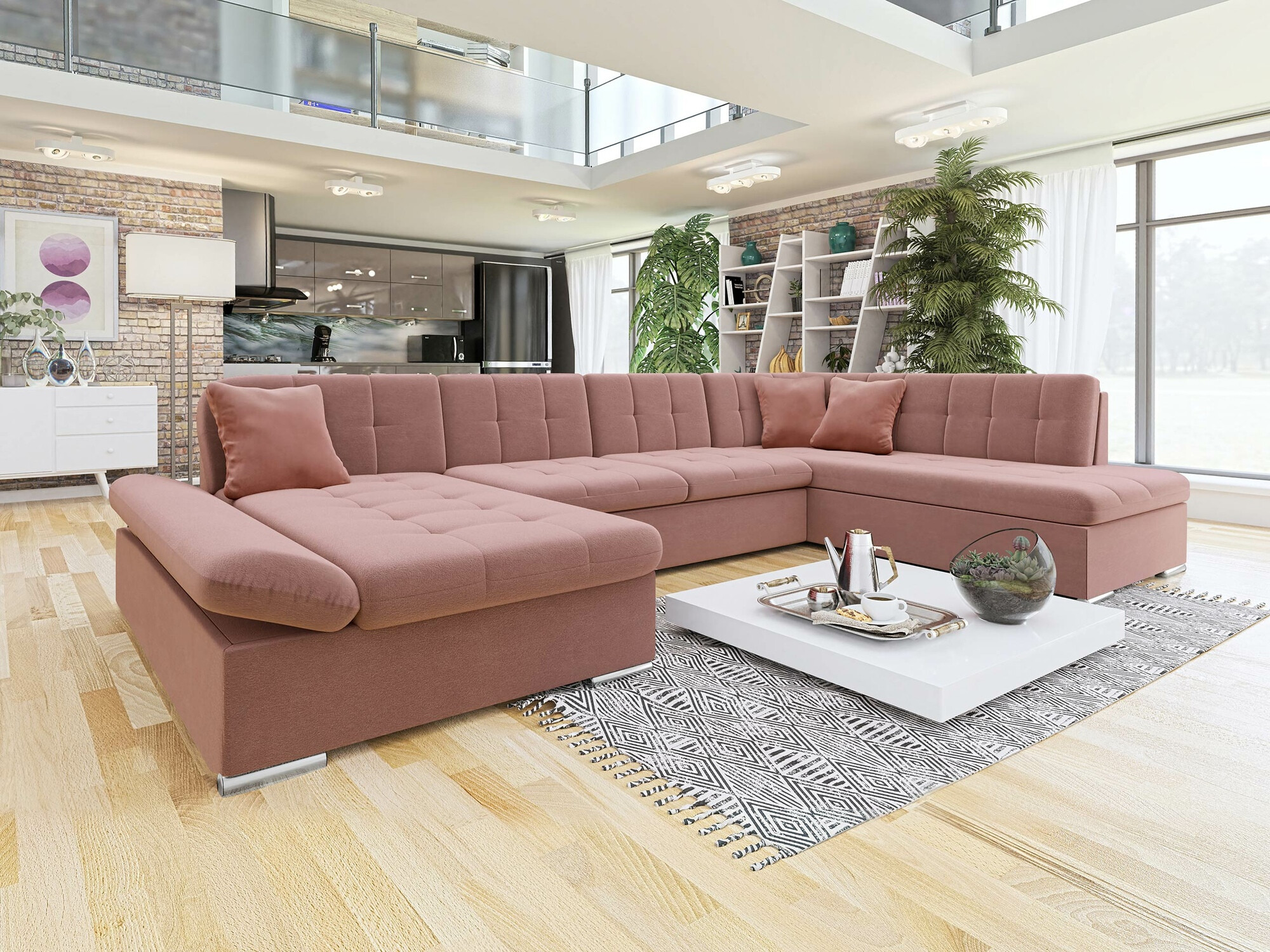 Ecksofa Comfivo Tilia II (Venus Velvet 2918 + Magic Velet 2258)