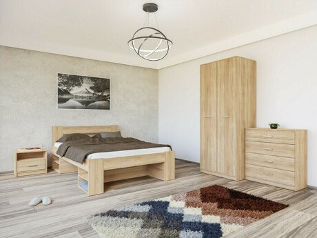 Schlafzimmer-Set Novsore 147 (Sonoma eichenholz)