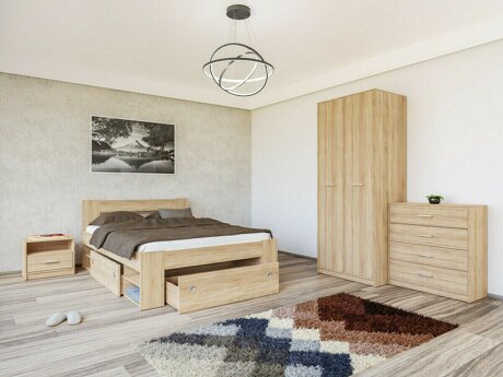Schlafzimmer-Set Novsore 147 (Sonoma eichenholz)