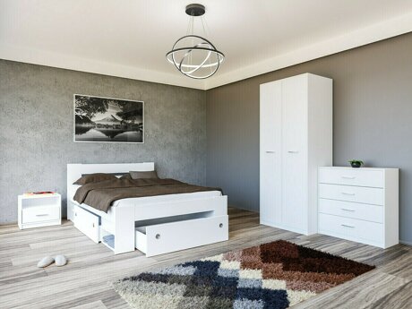 Schlafzimmer-Set Novsore 147 (Weiss)