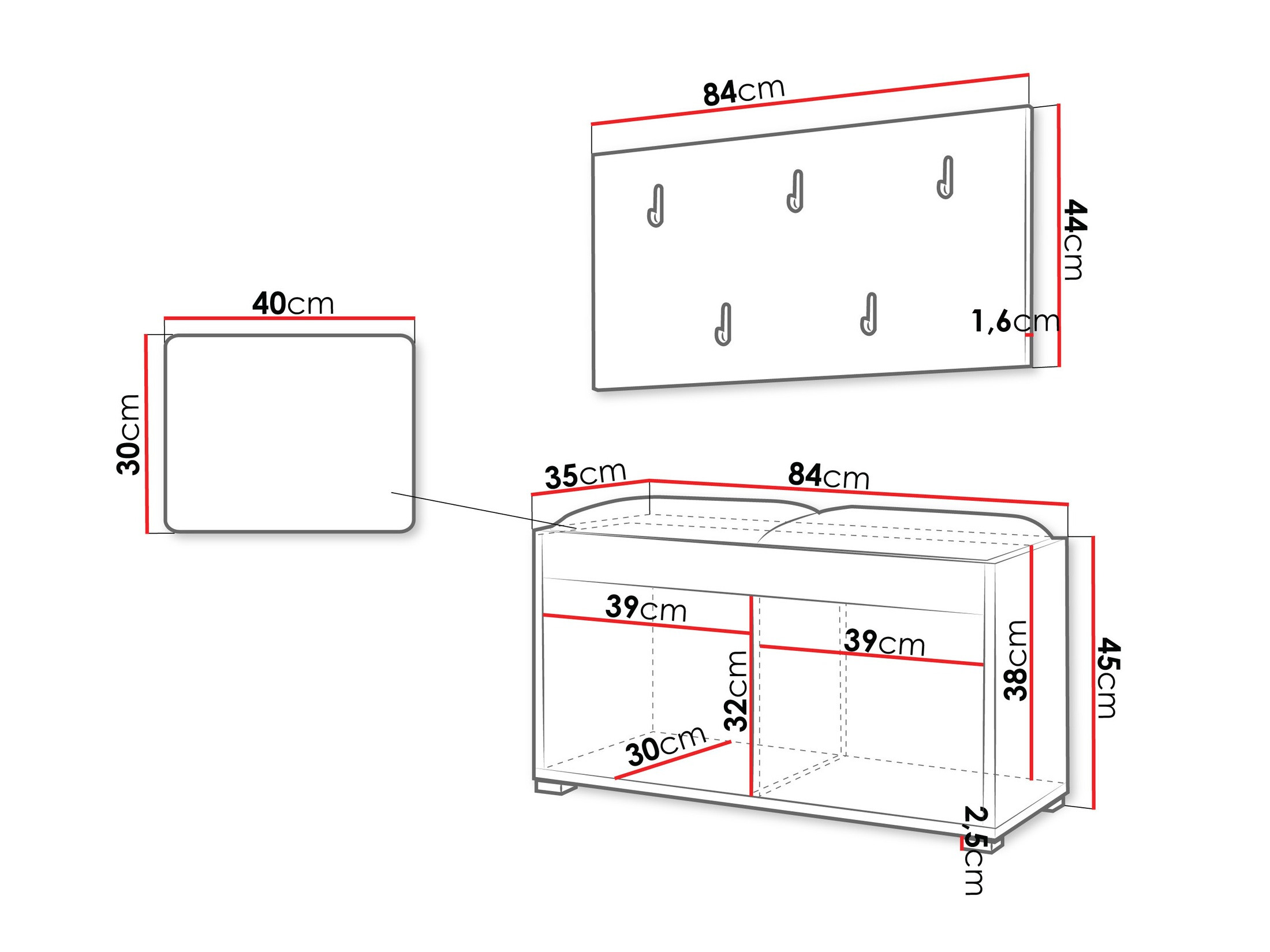 Flurgarnitur Comfivo Tutela (Weiss)