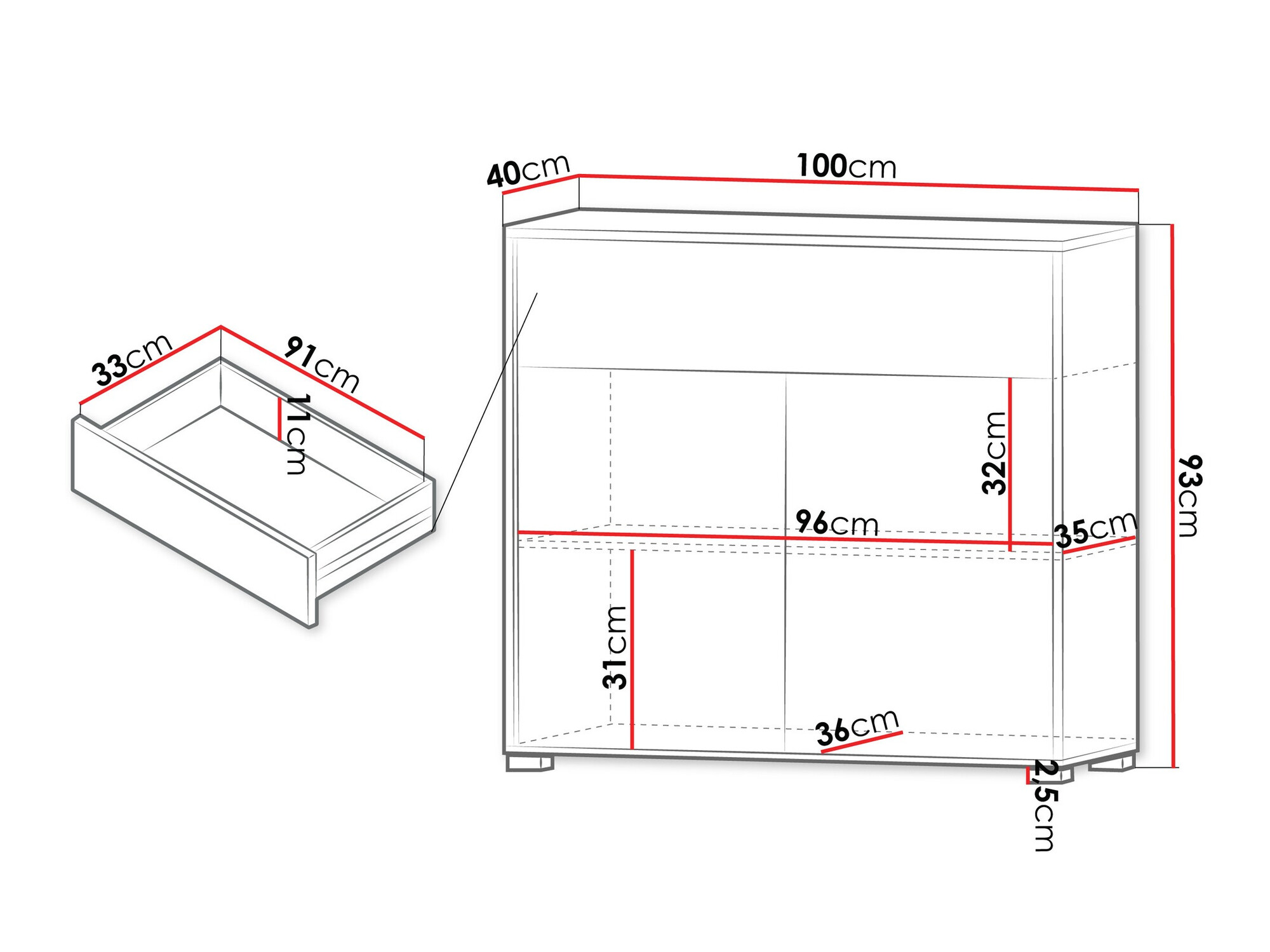 Kommoden Comfivo Tutela IV (Weiss)