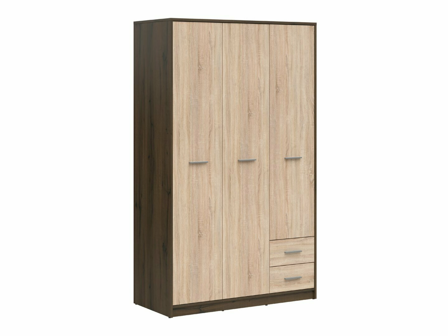 Kleiderschrank Novsore 134 (Eichenholzoptik dunkel + Sonoma eichenholz)
