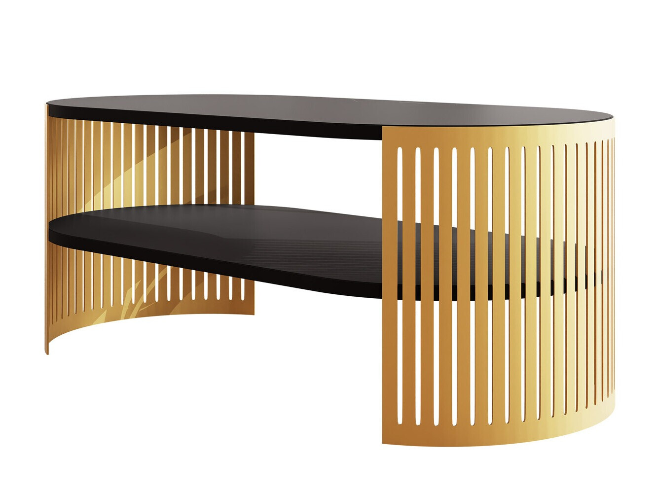Couchtisch Civer IV (Gold + Schwarz)