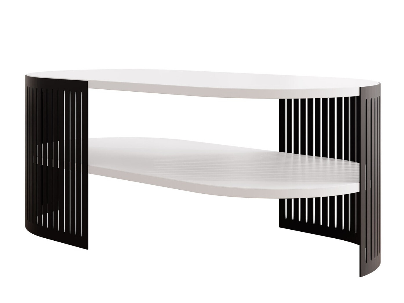 Couchtisch Civer VI (Schwarz + Weiss)