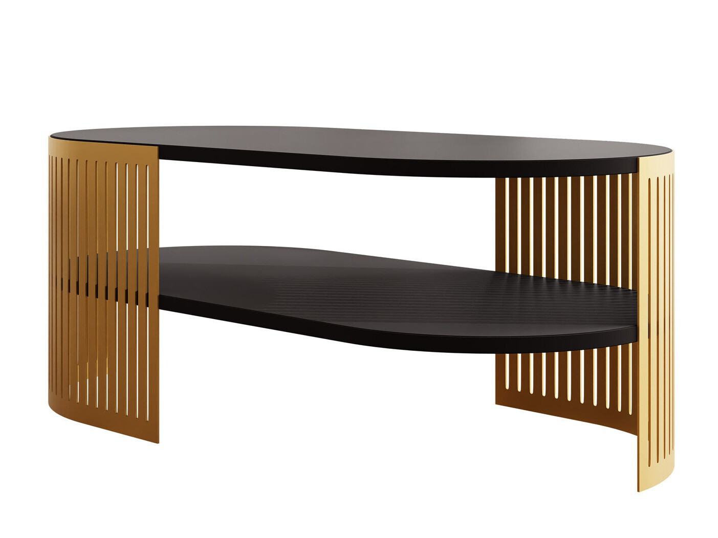 Couchtisch Civer VII (Gold + Schwarz)