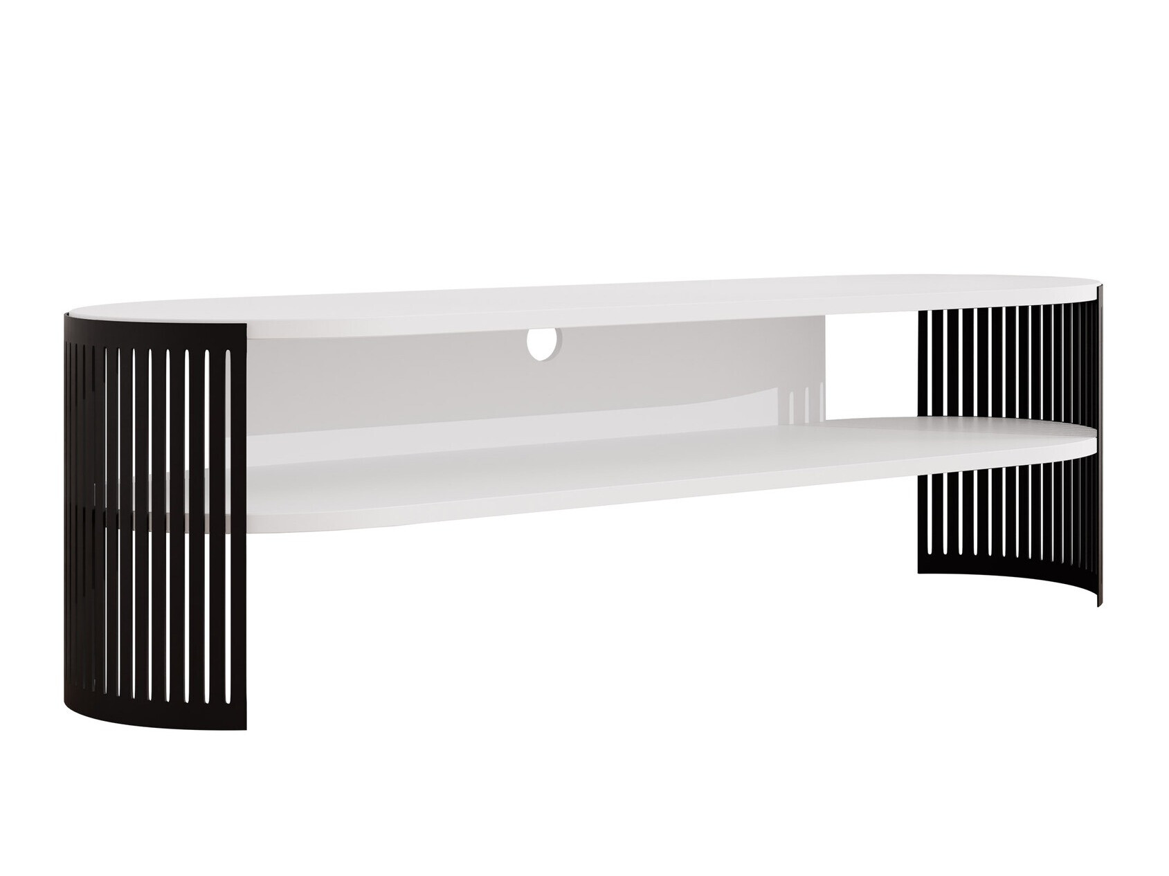 TV-Möbel Civer (Schwarz + Weiss)