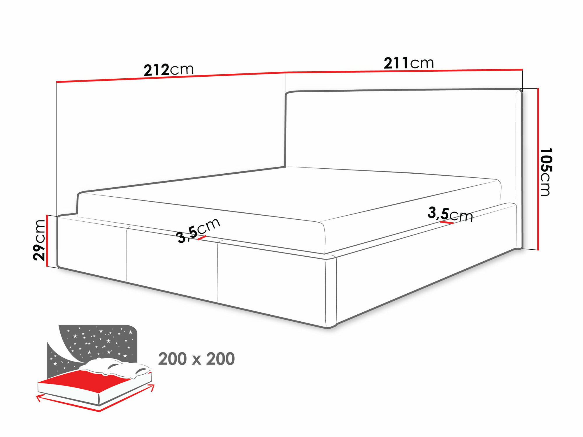 Bett ComfiDream Velora II (Inari 96)