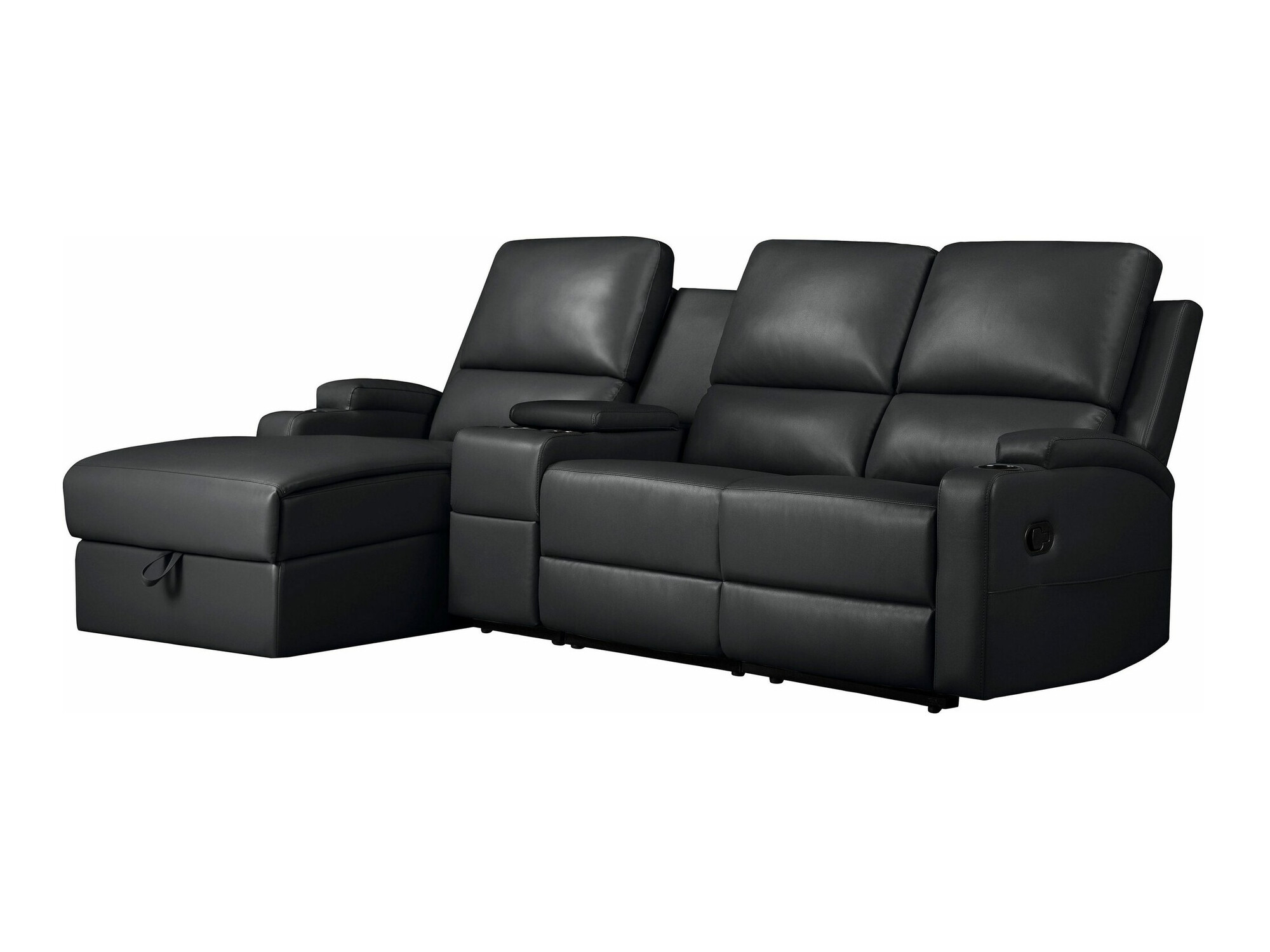 Ecksofa Liegesessel Denton 1368 (Schwarz)