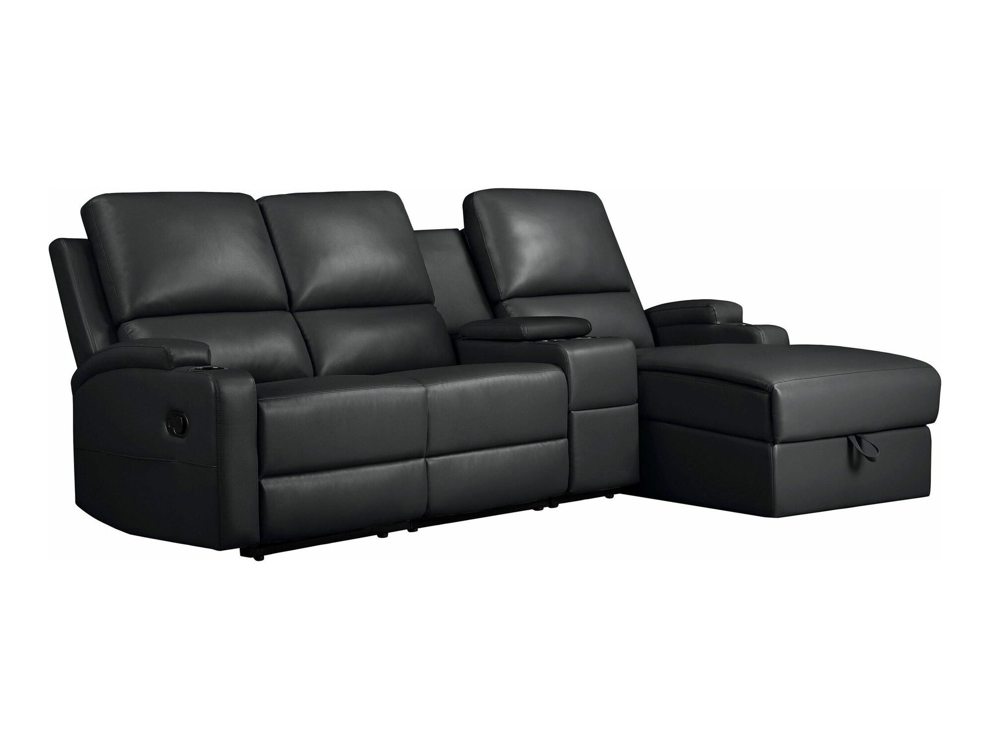 Ecksofa Liegesessel Denton 1368 (Schwarz)