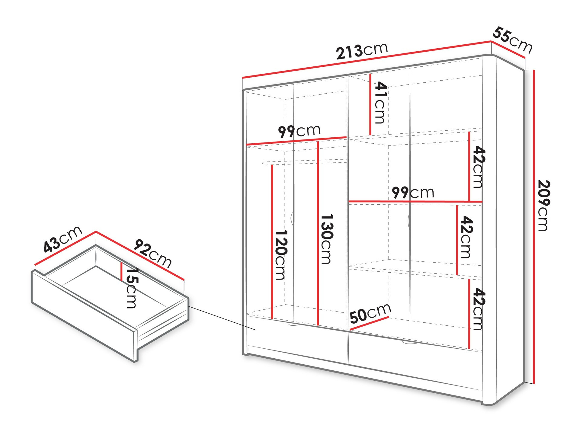 Kleiderschrank Lectum