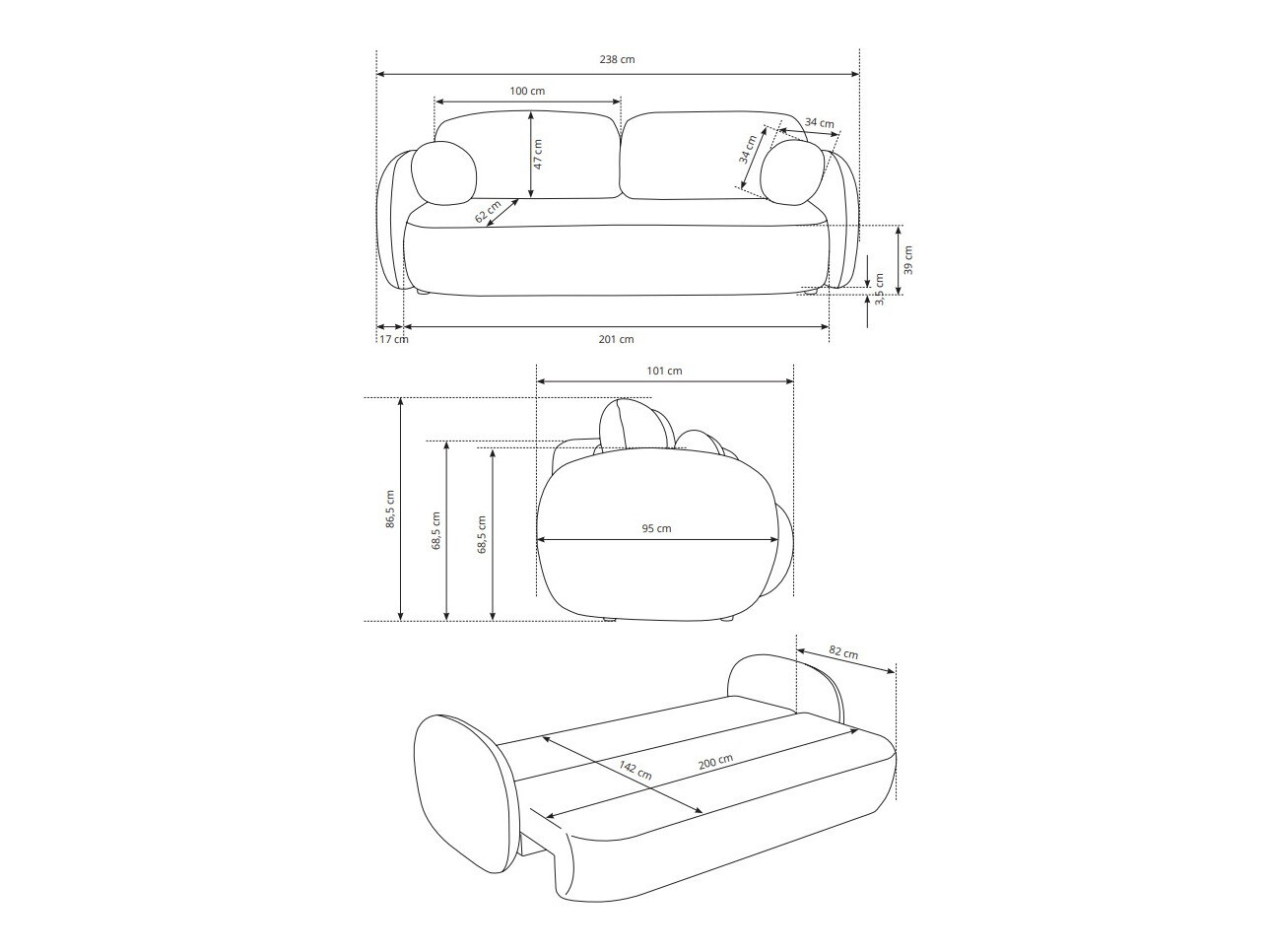 Schlafsofa Kingston 139 (Abriamo 02)