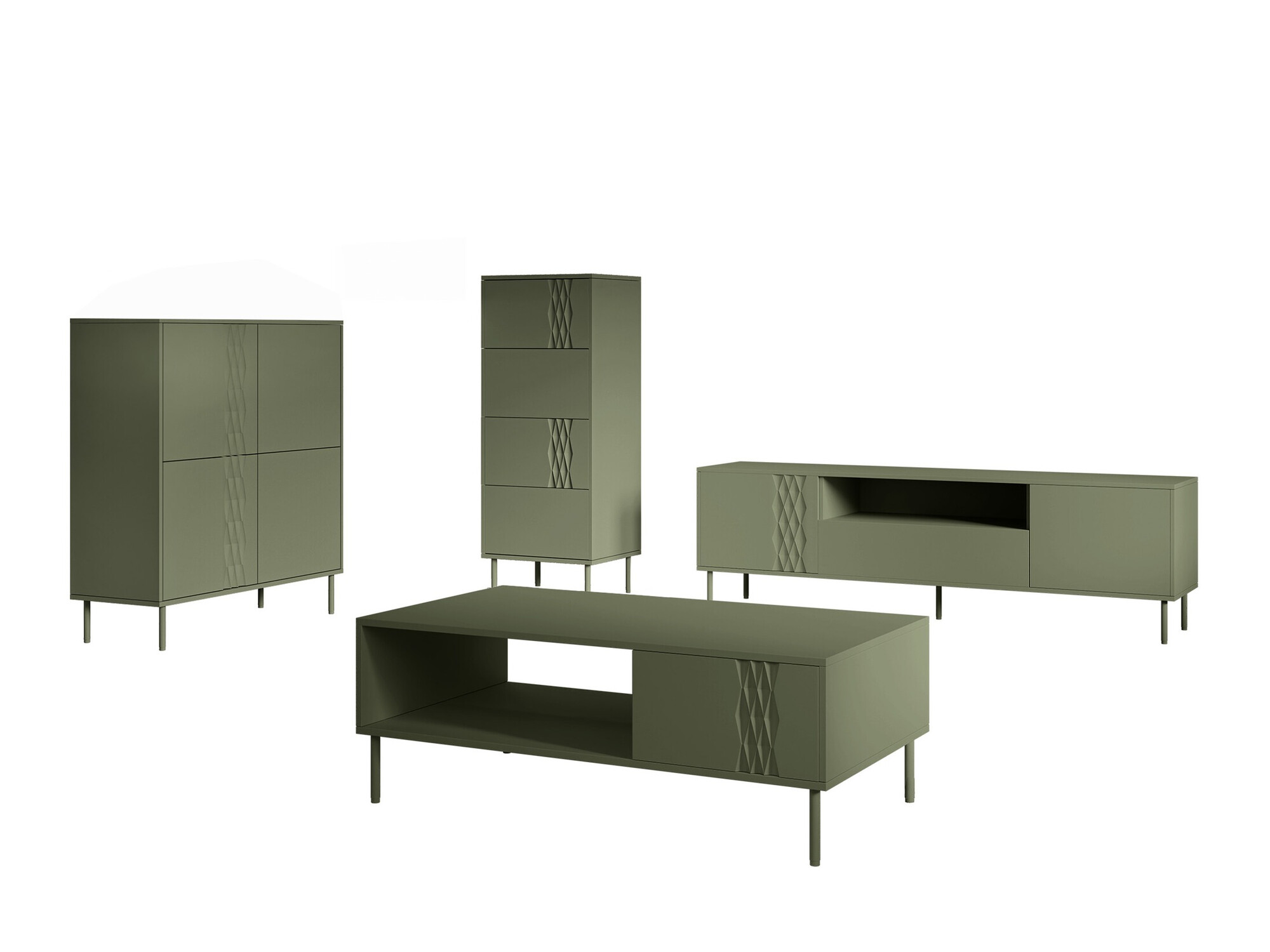 Wohnzimmer-Set Tolete 108 (Grün)