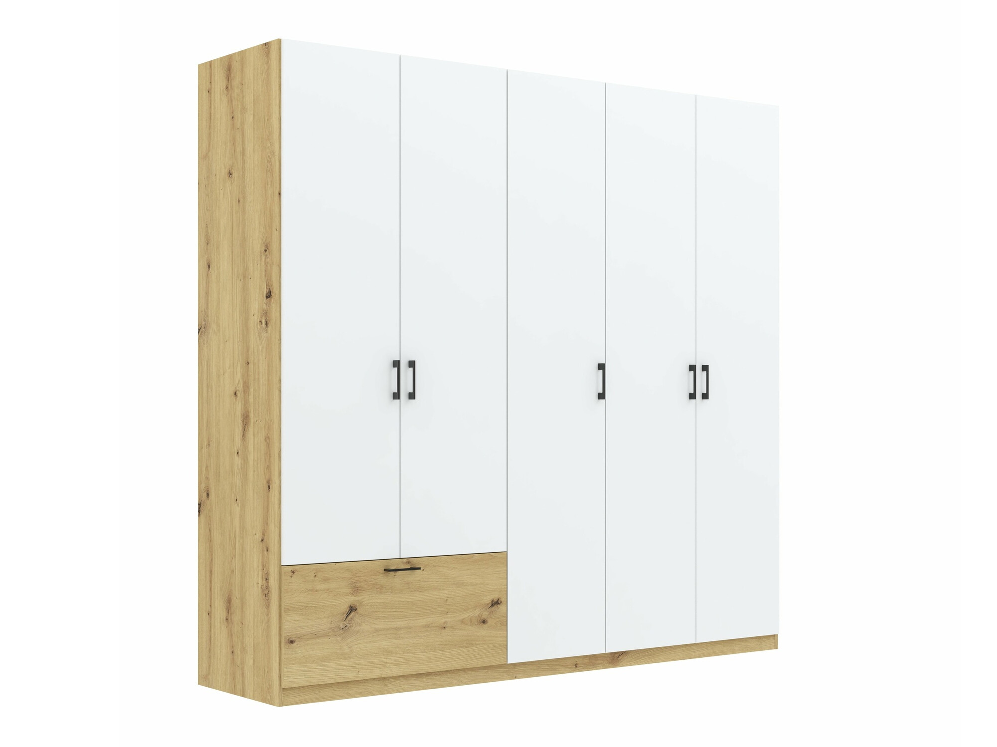 Kleiderschrank Bristol 249 (Artisan Eichenholzoptik + Weiss)