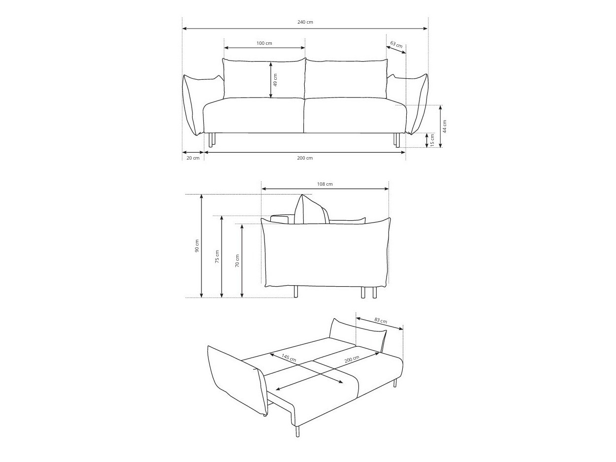 Schlafsofa Kingston 131 (Horizon 03)