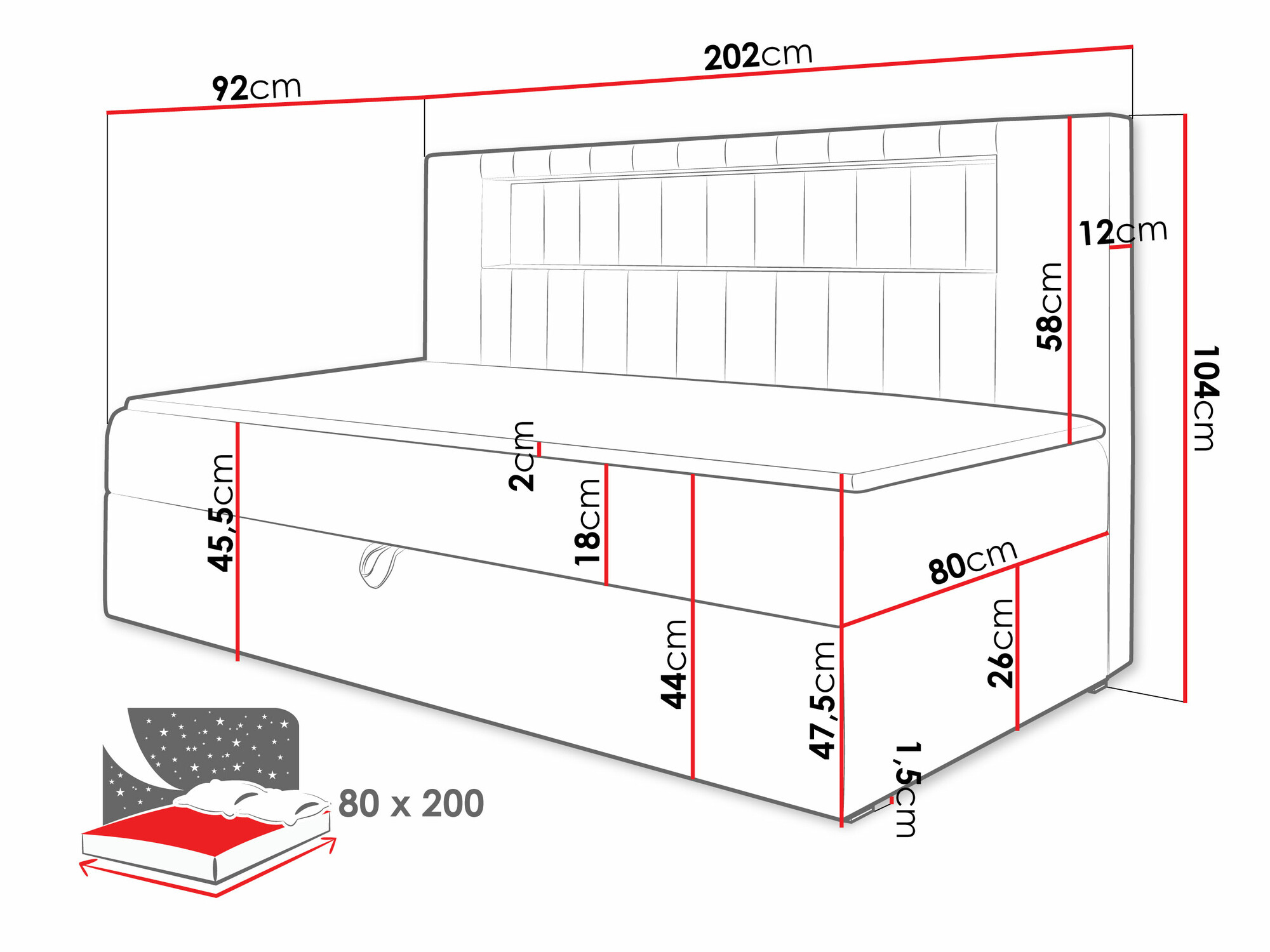 Boxspringbett Lucus IV (Soft 017 + Fresh 4)