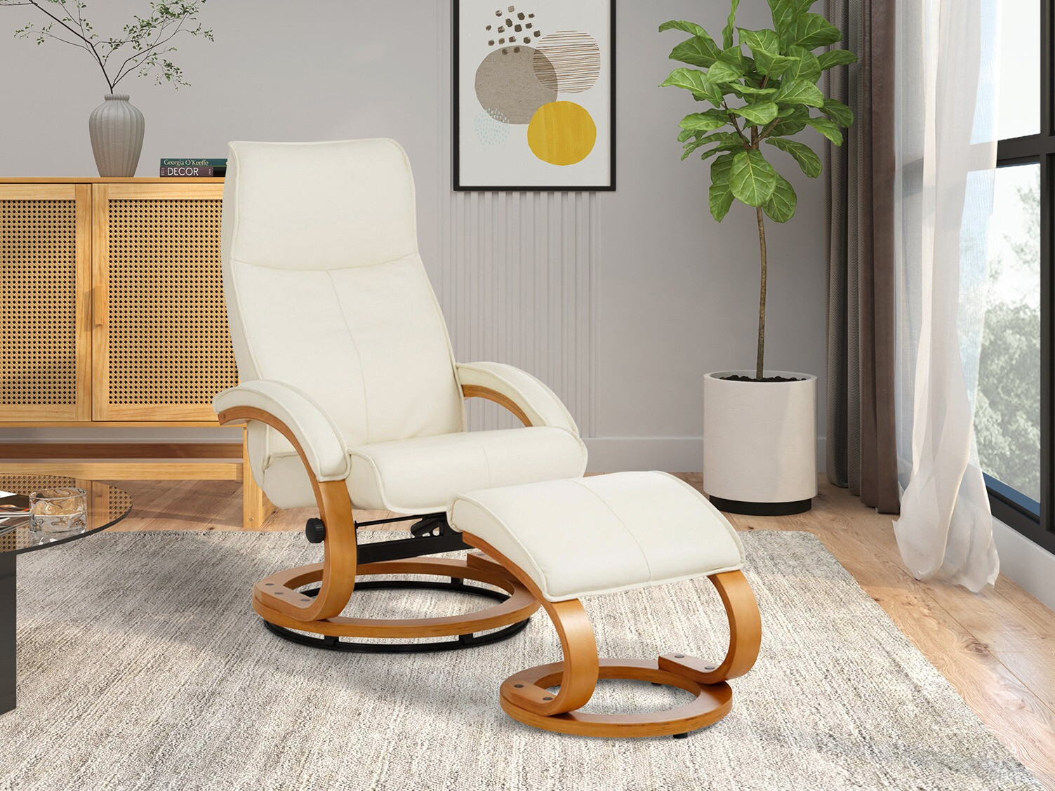 Sessel Denton 196 (Braun + Cremefarben)