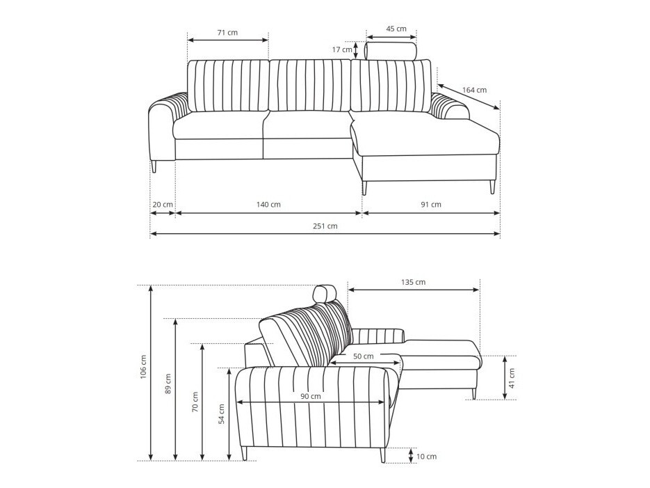 Ecksofa Kingston 165 (Velluto 33)