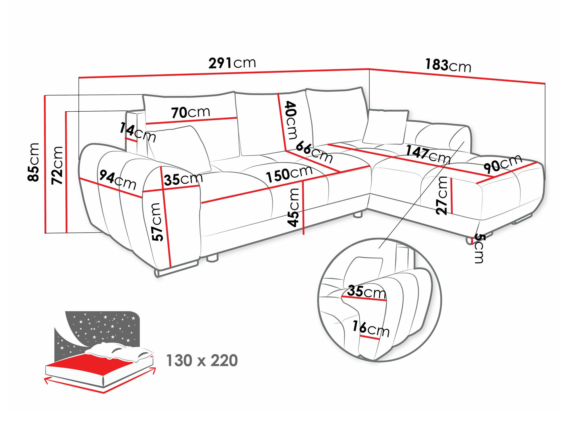 Ecksofa Signis (Velo 623)