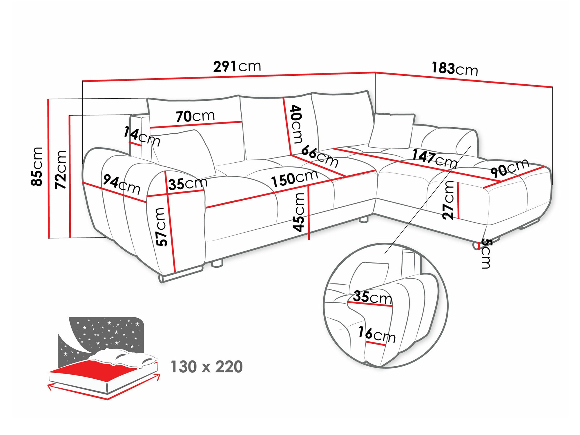 Ecksofa Signis (Velo 626)