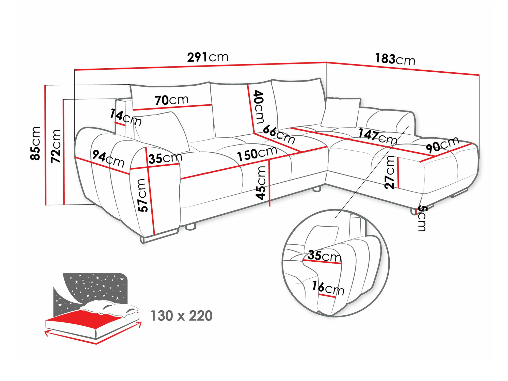 Ecksofa Signis (Velo 635)