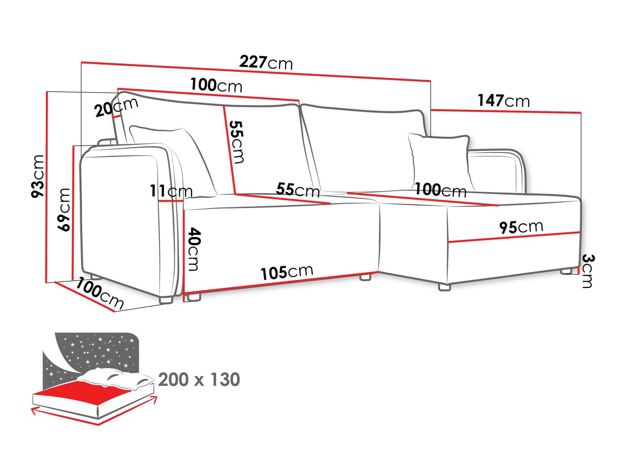 Ecksofa TrendyNest Turtura (Velo 621)