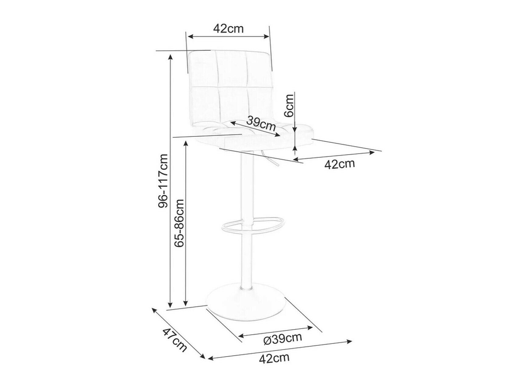 Barstuhl Detroit 683 (Braun)