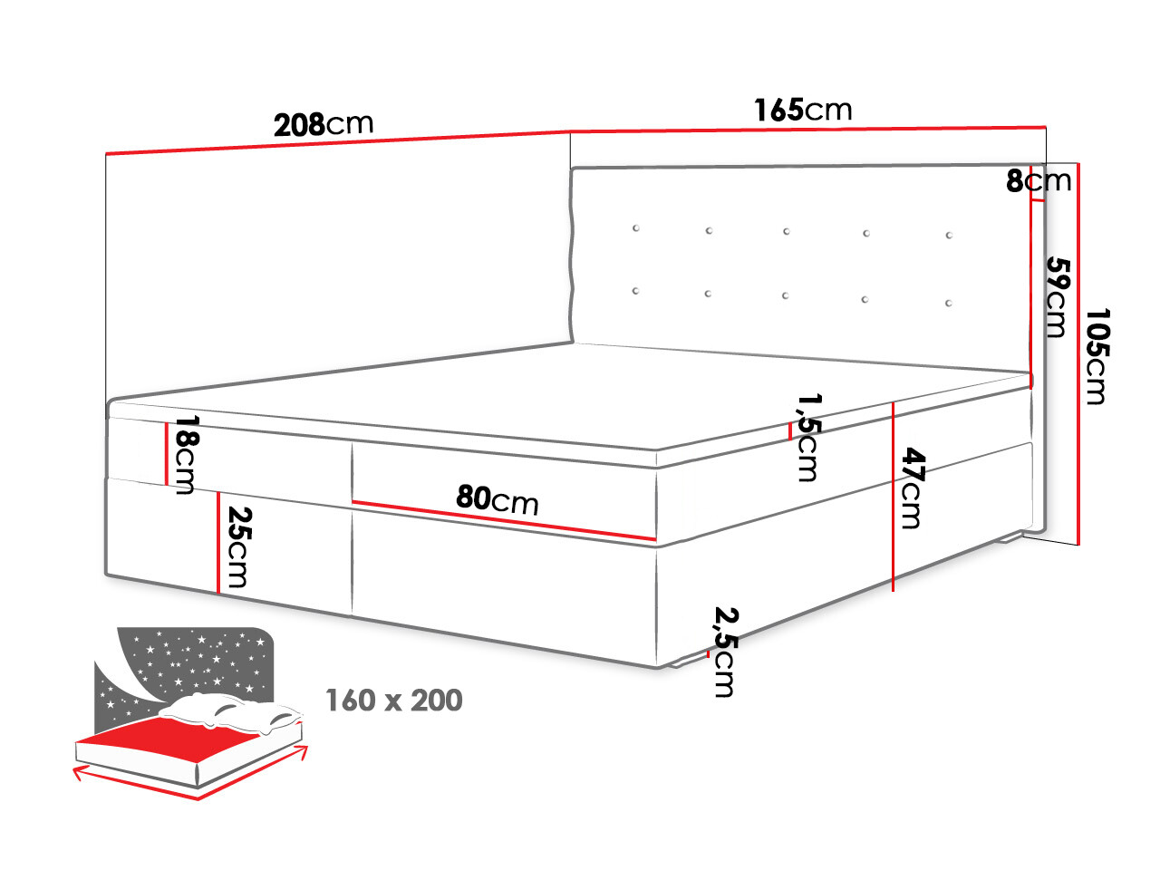 Boxspringbett Memphis 114 (Itaka 10)