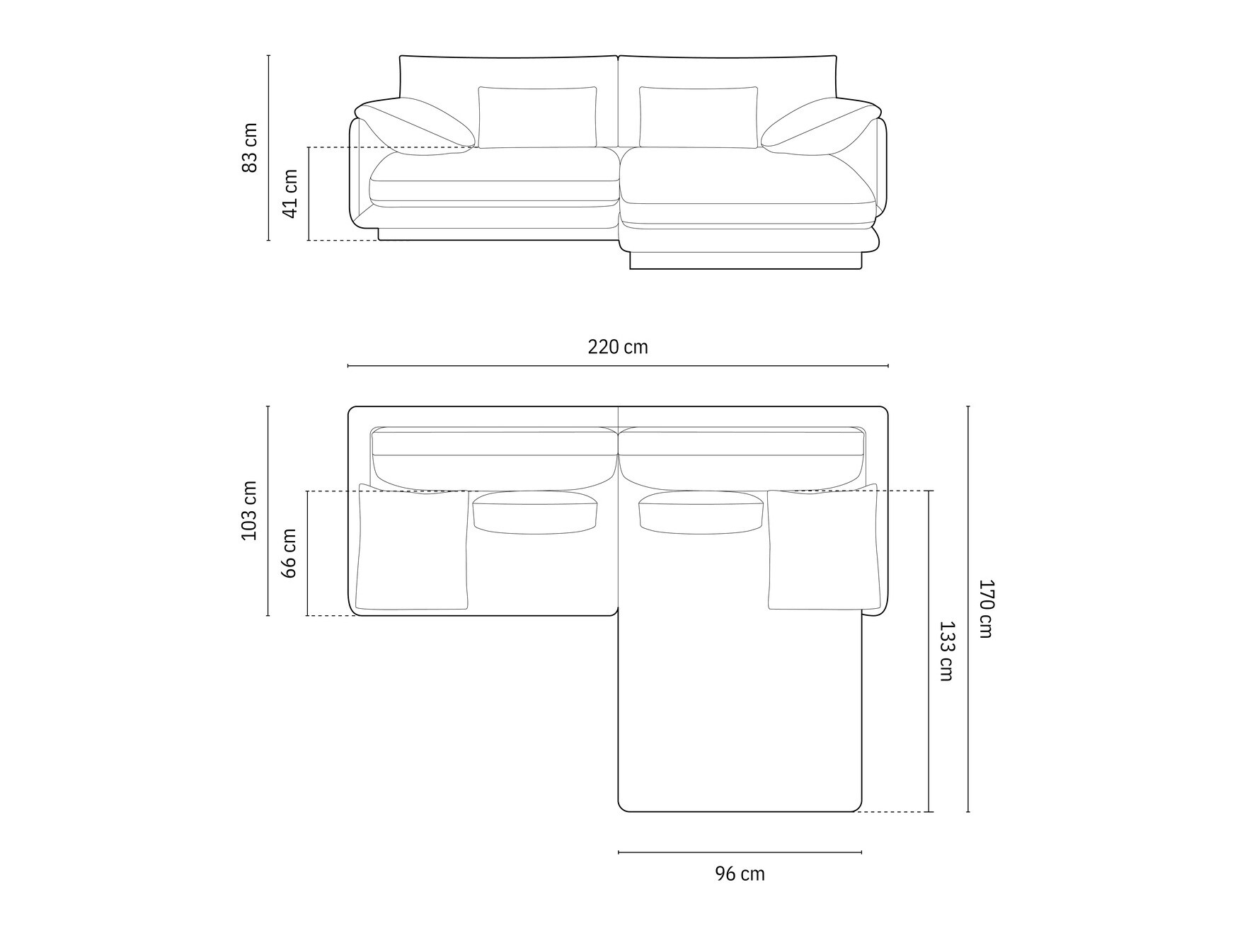 Ecksofa Vernovu 103 (Casino Sand)