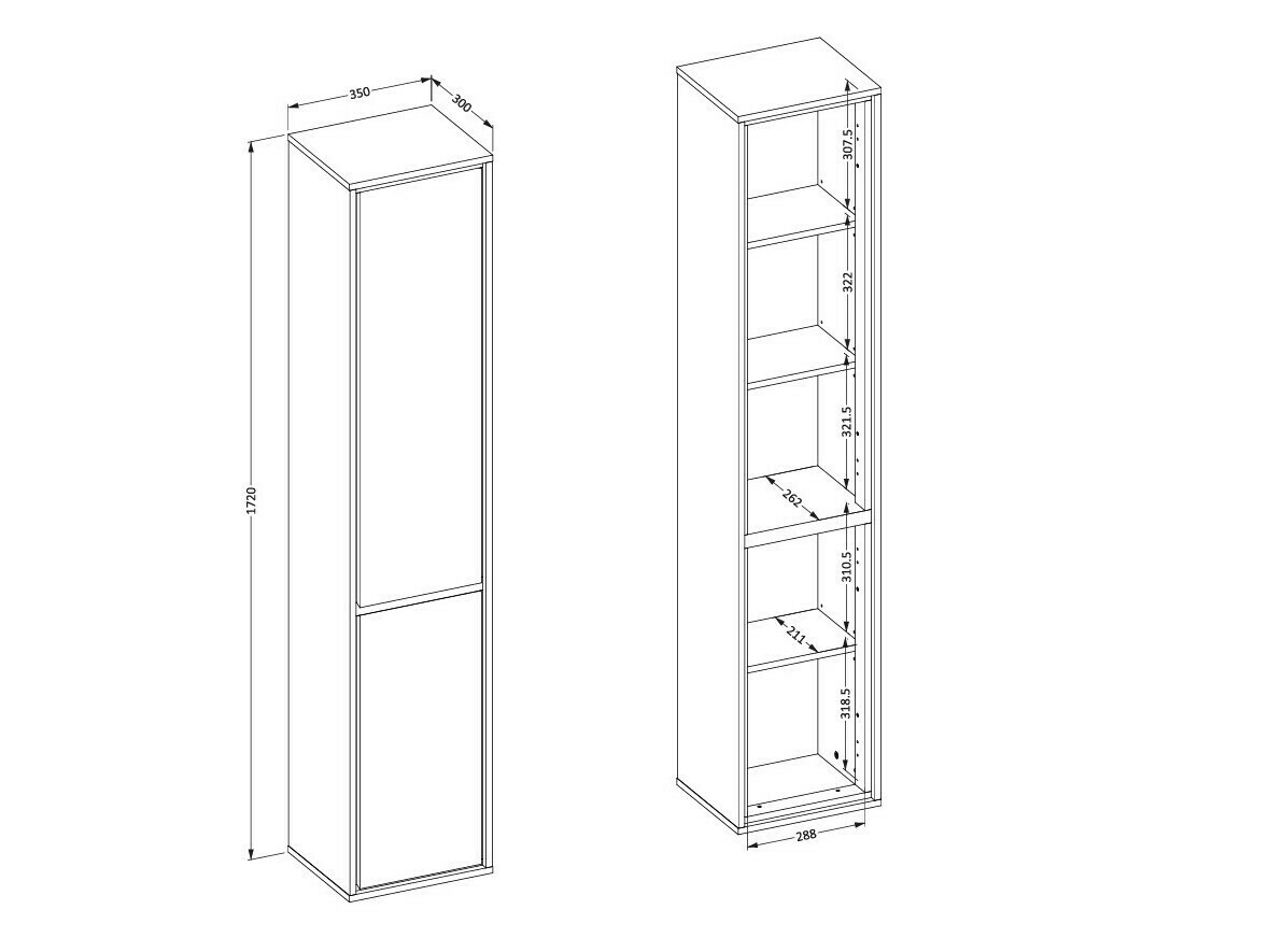 Stehender Badezimmerschrank Tecavu 101 (Congo)