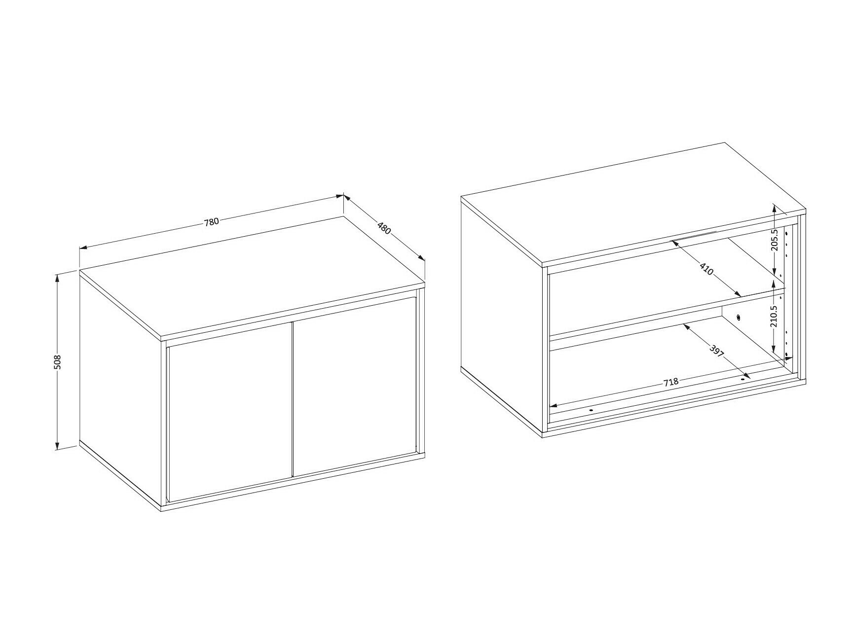 Hängeschrank für Waschbecken Tecavu 103 (Congo)