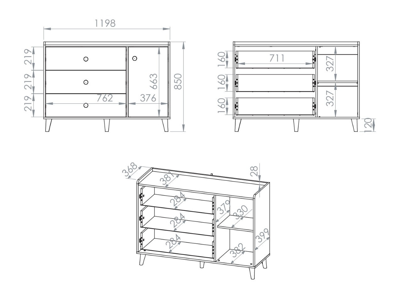 Kommode Tortoli 104 (Rosa)