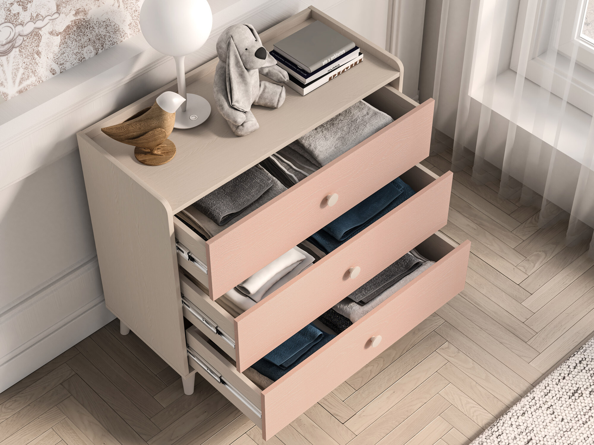 Kommode Tortoli 105 (Rosa)