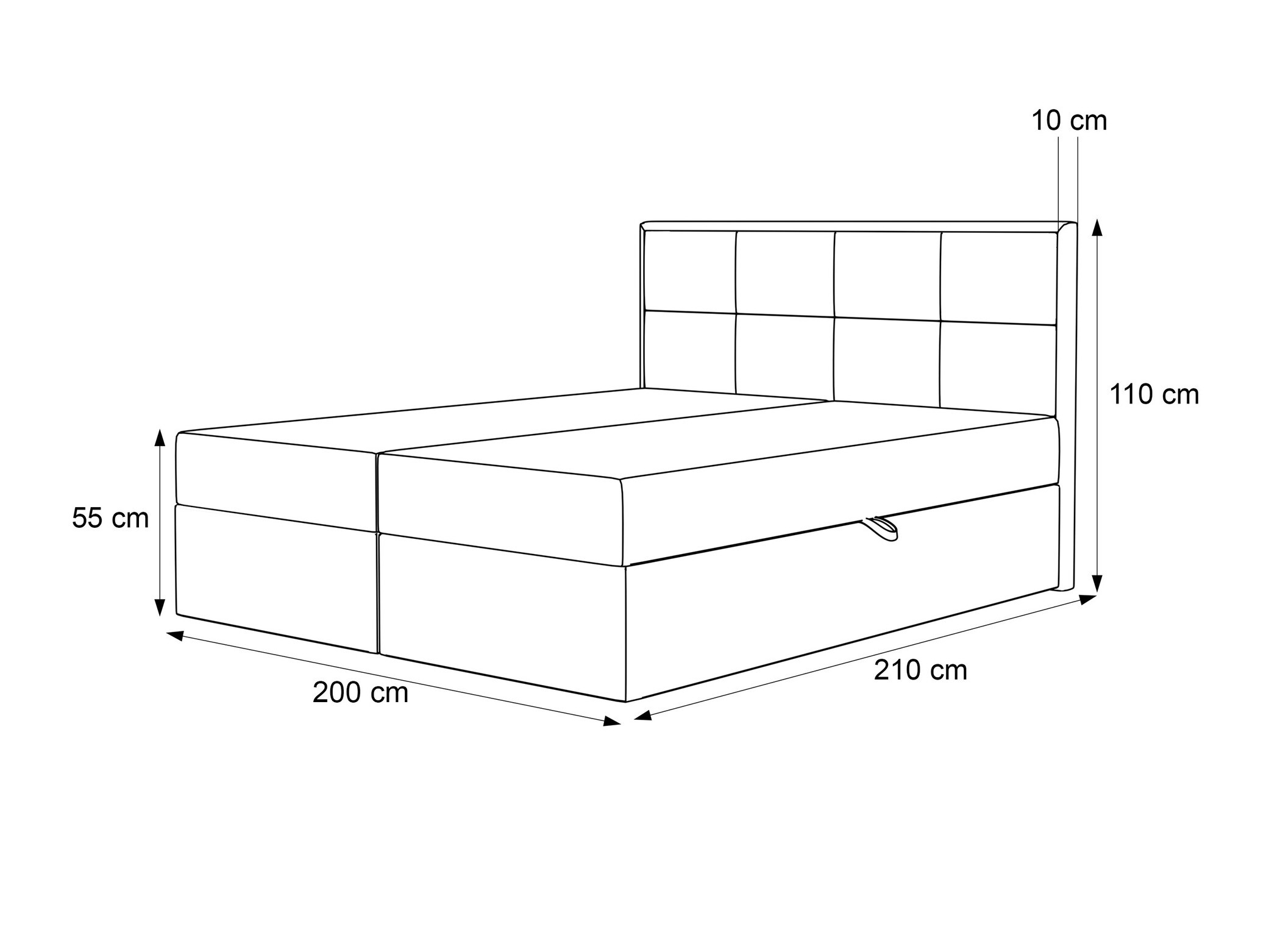 Boxspringbett Martinez 115 (Magic Velvet 2229)